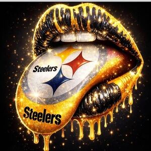 Pittsburgh Steelers Gold & Black Lip Graphic decal